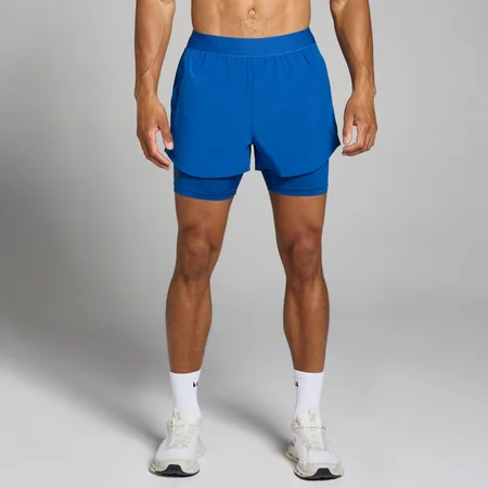 Pantalón corto 2 en 1 Tempo para hombre de MP - Azul verdadero