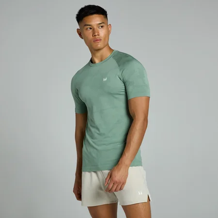 Camiseta sin costuras Tempo para hombre de MP - Verde pálido