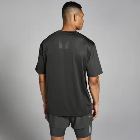 Camiseta extragrande de entrenamiento de rejilla Tempo para hombre de MP - Gris noche