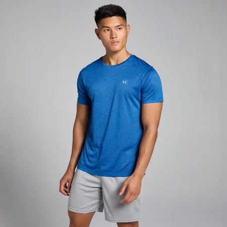 Camiseta jaspeada Tempo para hombre de MP - Azul medio
