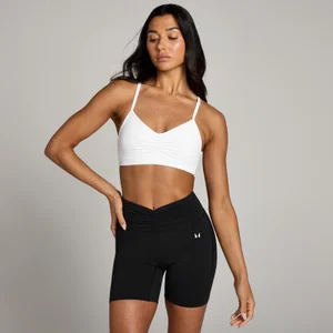 Sujetador deportivo con parte delantera fruncida Tempo para mujer de MP - Blanco - Size S