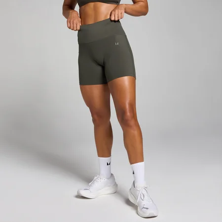 Pantalón corto de cintura alta Tempo para mujer de MP - Gris noche
