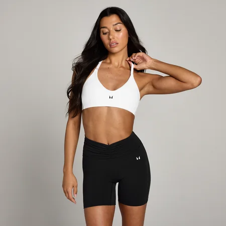 Sujetador deportivo con espalda abierta y cuello halter Tempo para mujer de MP - Blanco