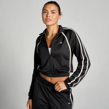 Chaqueta deportiva de tricot para mujer de MP- Negro/blanco
