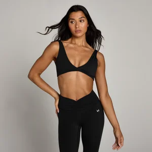 Sujetador deportivo trenzado en la parte delantera Tempo para mujer de MP - Negro - Size S