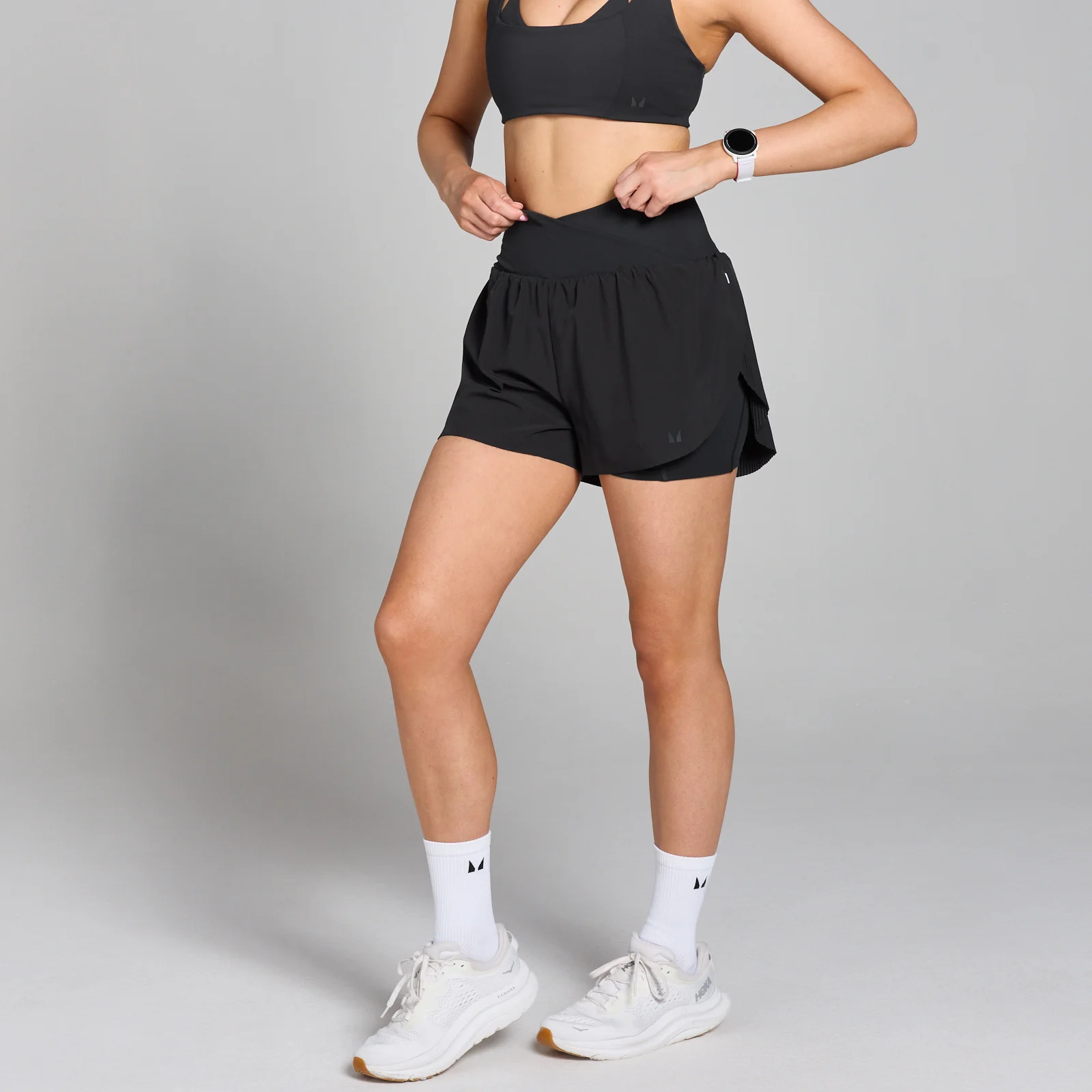 Pantalón corto de correr plisado Velocity para mujer de MP - Negro - XS Imagen 1