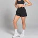 Pantalón corto de correr plisado Velocity para mujer de MP - Negro