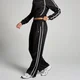Pantalón deportivo de pernera recta de tricot para mujer de MP - Negro/blanco