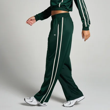 Pantalón deportivo de pernera recta de tricot para mujer de MP - Esmeralda oscuro