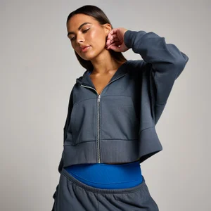Sudadera corta con capucha y cremallera integral Tempo para mujer de MP - Medianoche - Size XS