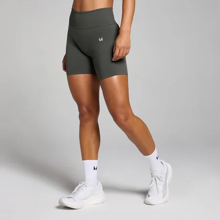 Pantalón corto sin costuras de talle medio Tempo para mujer de MP - Gris noche