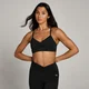 Sujetador deportivo con parte delantera fruncida Tempo para mujer de MP - Negro