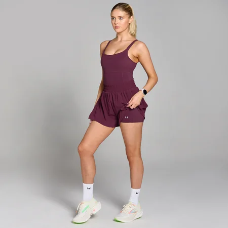 Mono corto plisado Velocity para mujer de MP - Pardo rojizo