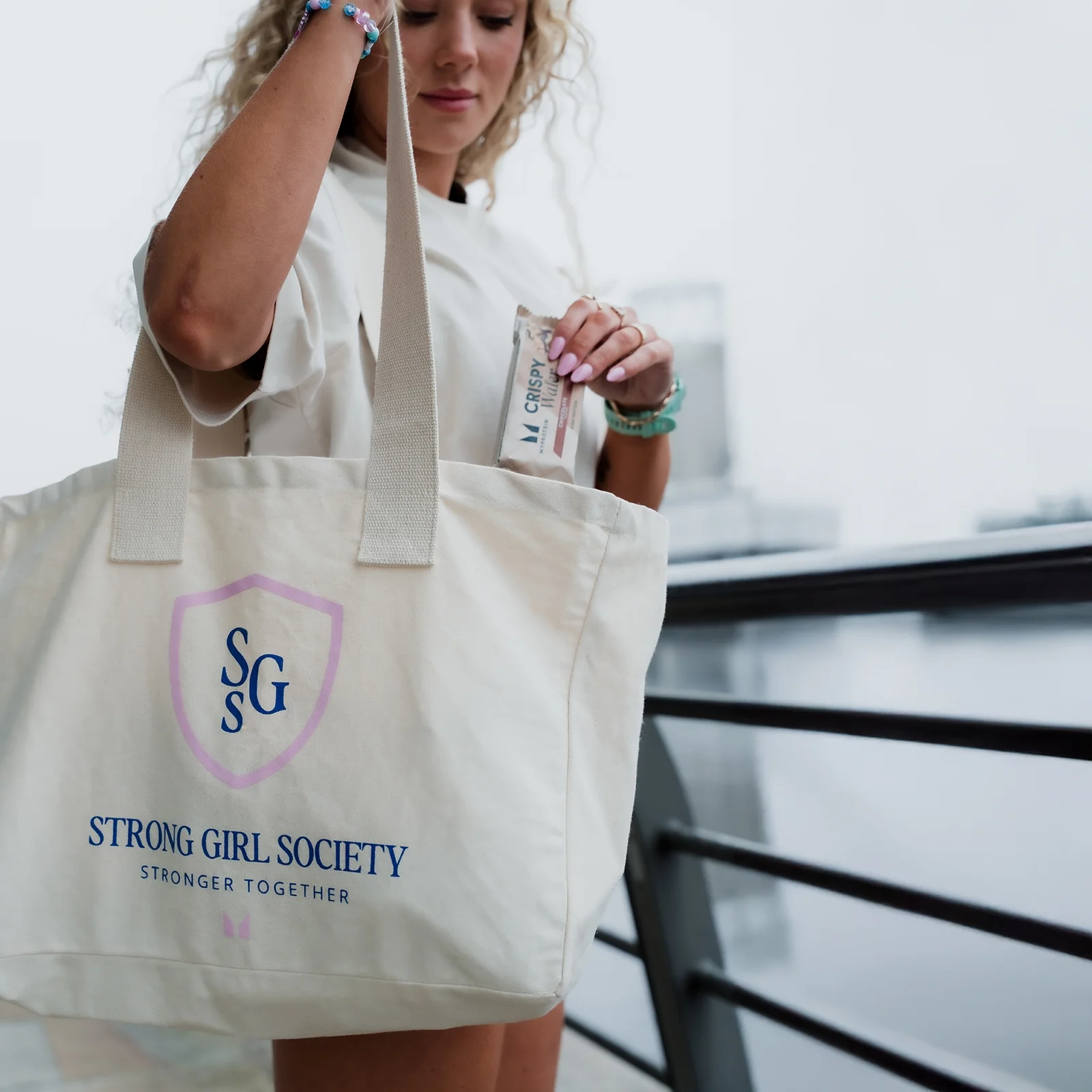 Bolsa de tela Strong Girl Society de MP - Natural Imagen 1