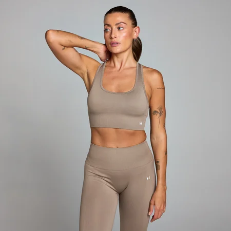 Sujetador deportivo sin costuras Shape para mujer de MP - Topo claro