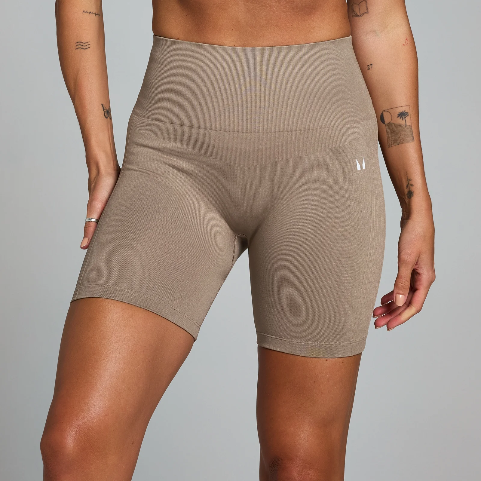 Pantalón corto de ciclismo sin costuras Shape para mujer de MP - Topo claro - XS Imagen 1
