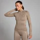 Chaqueta sin costuras con cremallera integral Shape para mujer de MP - Topo claro