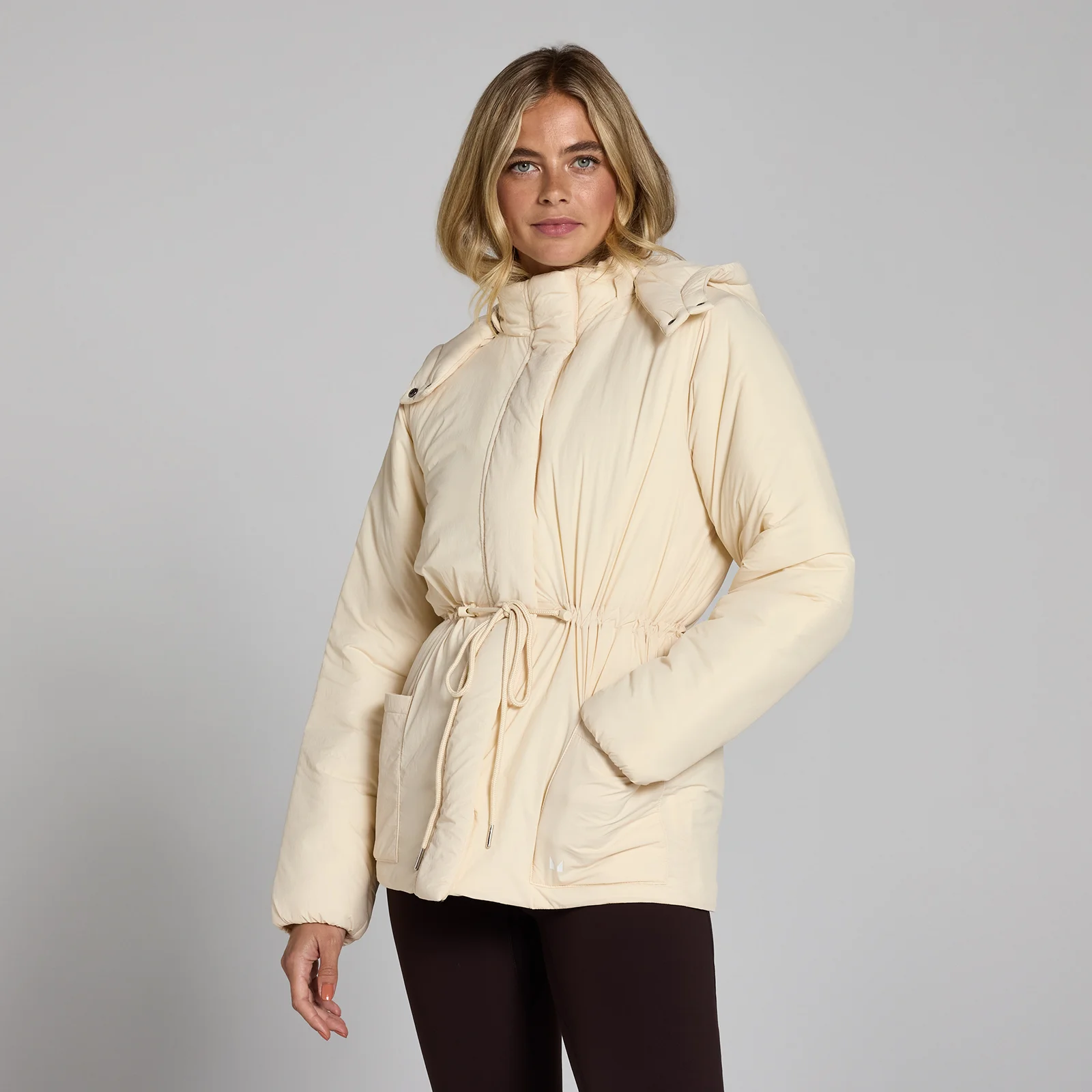 Chaqueta corta con cintura ajustable para mujer de MP - Crema suave - XS Imagen 1