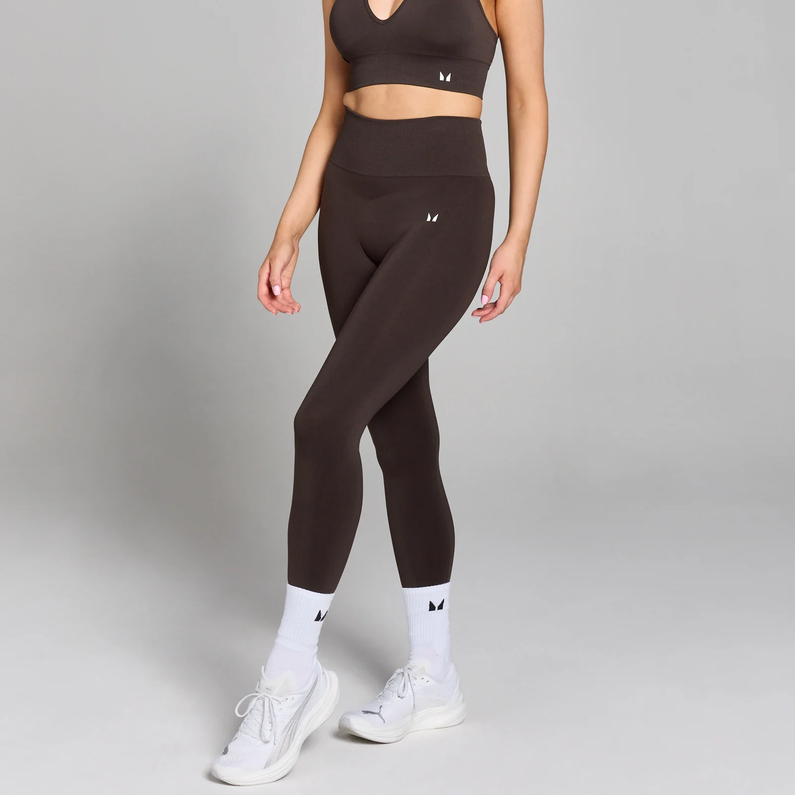 Mallas fruncidas sin costuras Tempo para mujer de MP - Chocolate - S Imagen 1