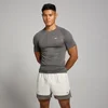 Camiseta sin costuras Tempo Pillar Graphic para hombre de MP - Gris hierro