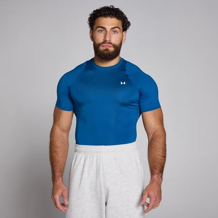 Camiseta interior de entrenamiento de manga corta para hombre de MP - Azul verdadero