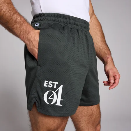 Pantalón corto de rejilla para hombre de MP - Negro lavado