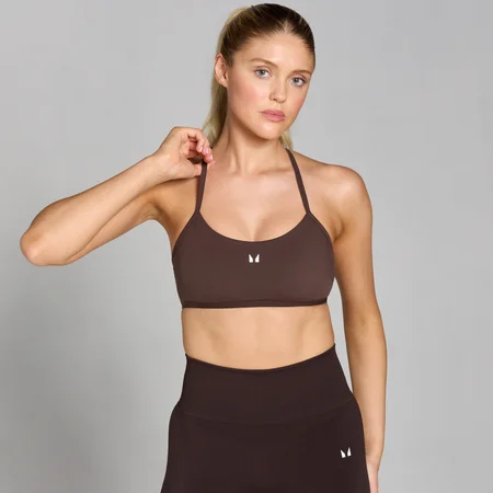 Sujetador deportivo con tirantes Tempo para mujer de MP - Chocolate