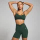 Sujetador deportivo con parte delantera fruncida Tempo para mujer de MP - Esmeralda oscuro