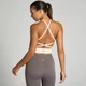 Camiseta sin mangas cruzada a la espalda Tempo Ultra para mujer de MP - Vainilla
