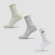 Calcetines unisex clásicos de MP (paquete de 3) - Gris/matcha/blanco