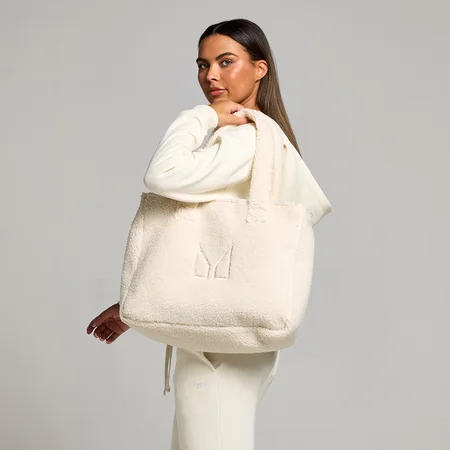 Bolsa acolchada de tejido polar borg de MP - Crema suave