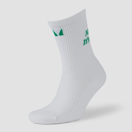 Calcetines para correr con estampado gráfico de MP - Blanco