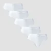 Braguita de bikini de talle medio para mujer de MP (paquete de 5) - Blanco