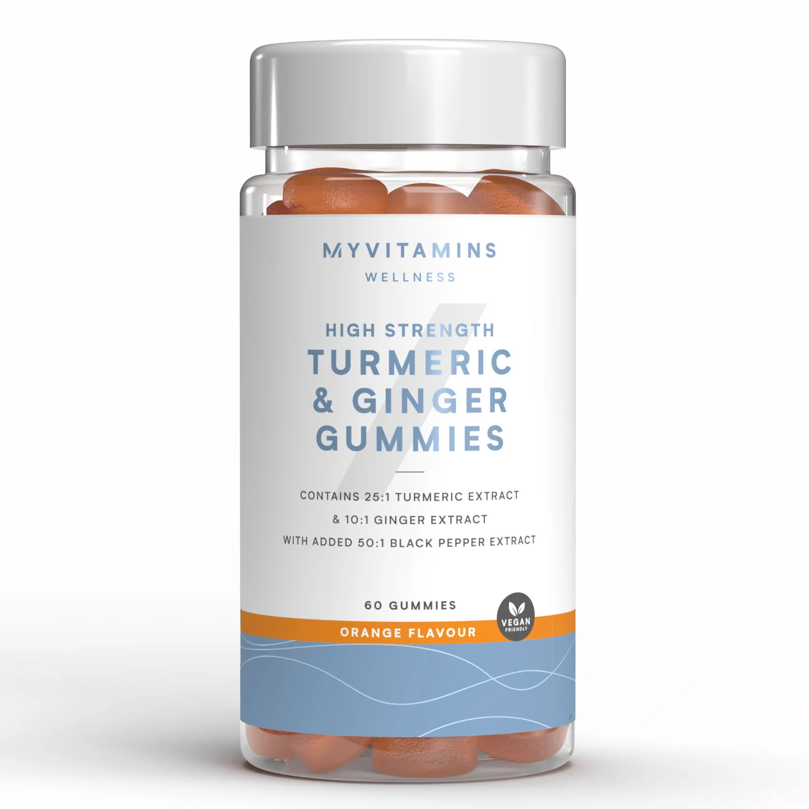 Gominolas de cúrcuma y jengibre - 60GUMMIES, 30raciones - Naranja Imagen 1