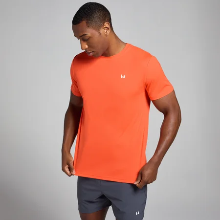 Camiseta de entrenamiento con diseño de cuadrícula Active para hombre de MP - Naranja