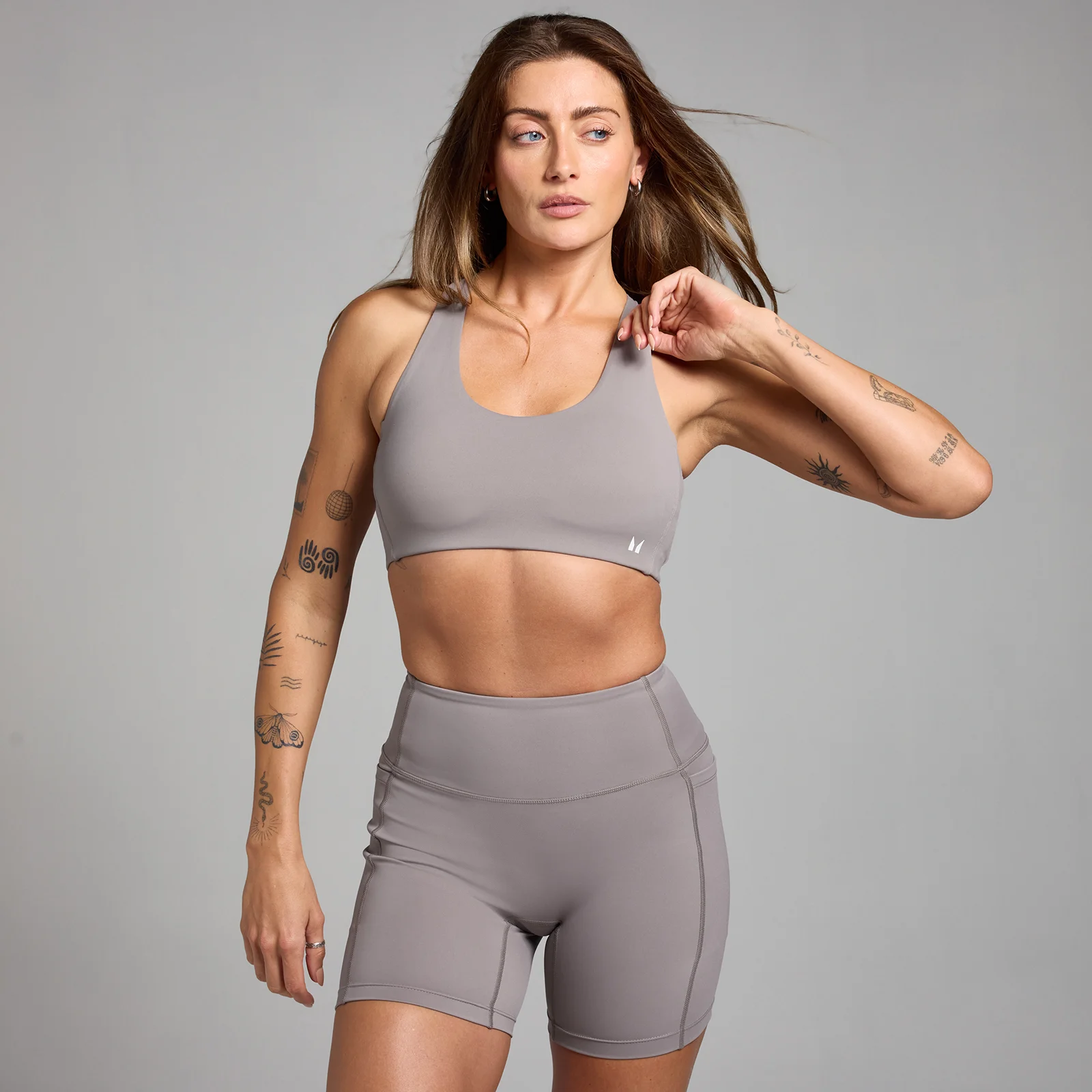 Sujetador de espalda cruzada ajustable Active para mujer de MP - Gris claro - XS Imagen 1