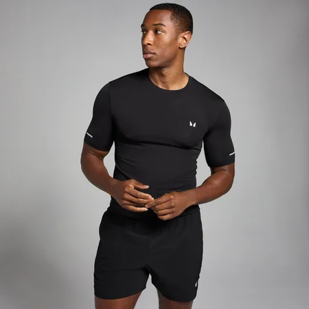 Camiseta estampada sin costuras Active para hombre de MP - Negro