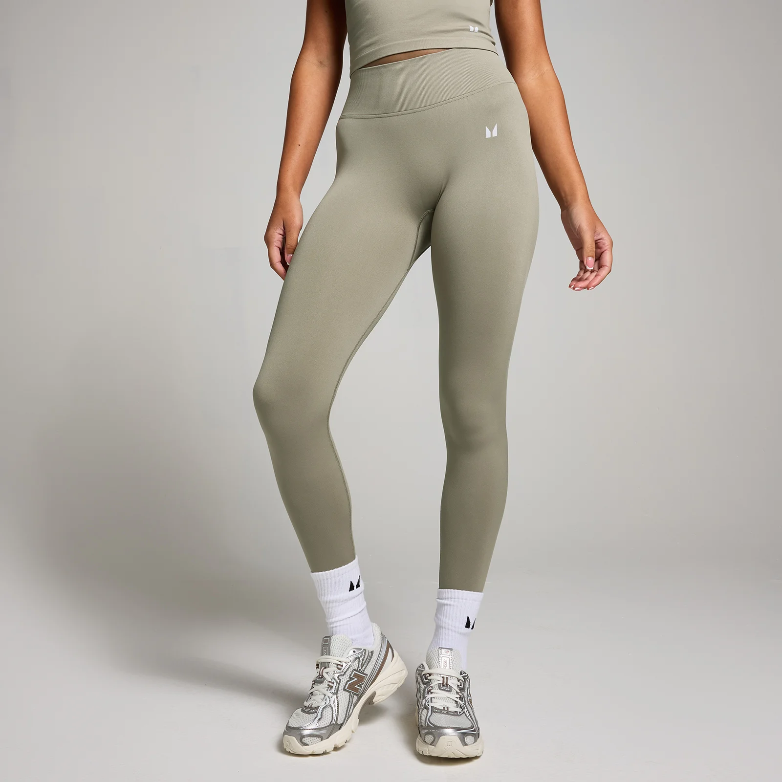 Mallas sin costuras con efecto «scrunch» invisible para mujer de MP - Salvia intenso - XL Imagen 1