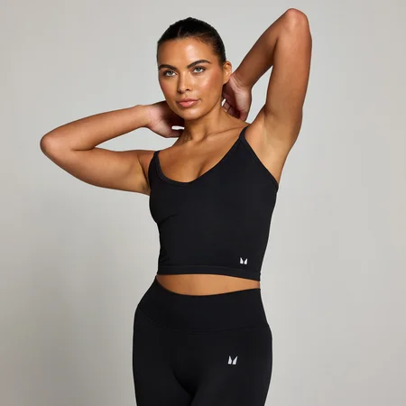 Camiseta sin mangas y sin costuras para mujer de MP - Negro