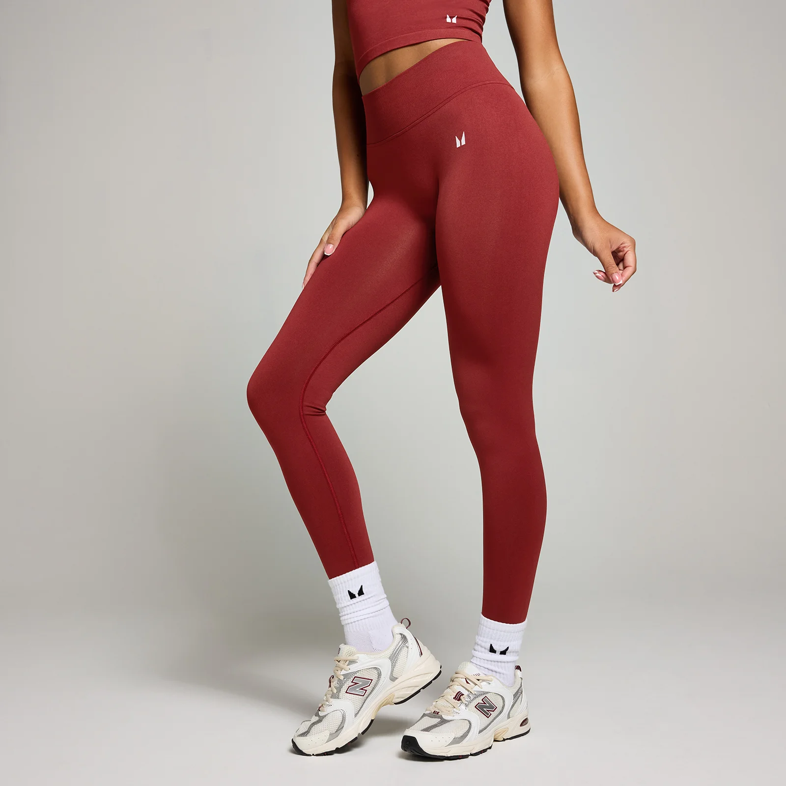 Mallas sin costuras con efecto «scrunch» invisible para mujer de MP - Cereza - XS Imagen 1