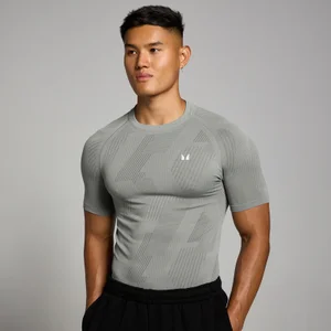 Camiseta sin costuras con estampado gráfico de pilares Tempo para hombre de MP - Gris tormenta - Size XXL