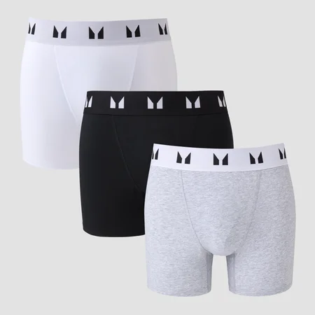 Bóxers para hombre de MP (paquete de 3) - Negro/blanco/gris