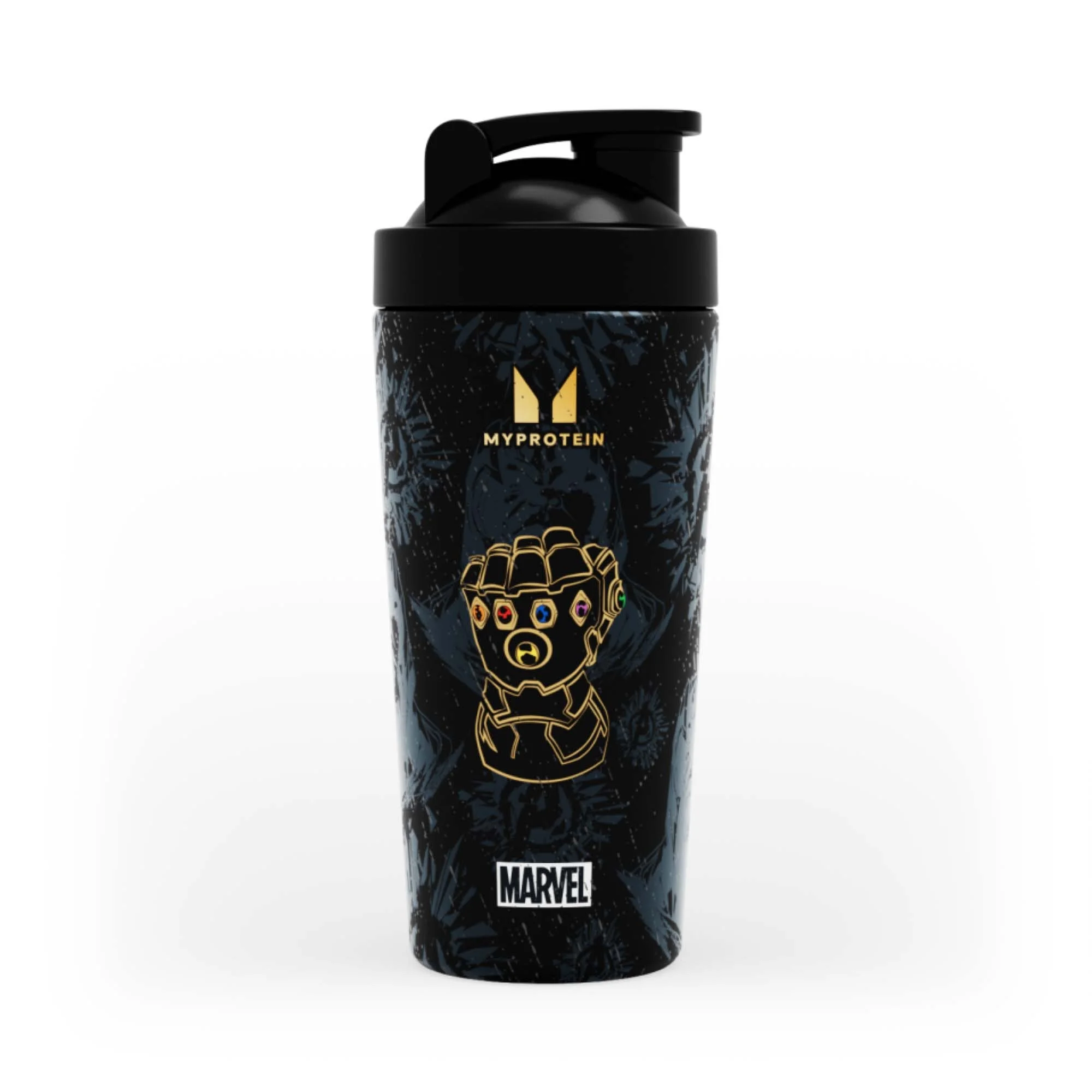 Vaso mezclador de metal reciclado Thanos de Myprotein - Negro Imagen 1