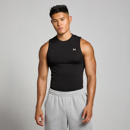 Camiseta sin mangas y sin costuras con estampado gráfico de pilares Tempo para hombre de MP - Negro