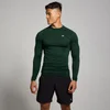 Camiseta de manga larga sin costuras con estampado gráfico de pilares Tempo para hombre de MP - Esmeralda oscuro