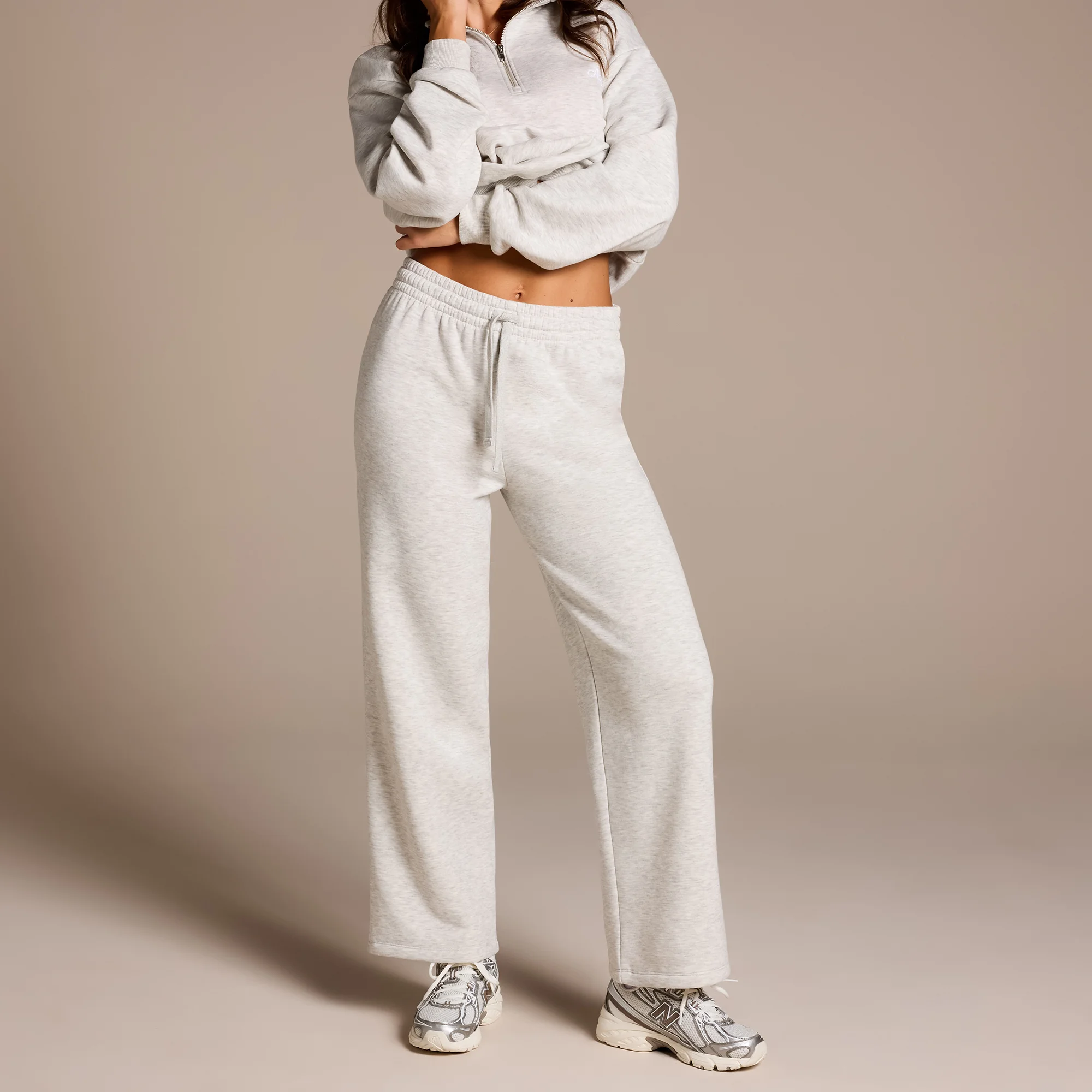 Pantalón deportivo de pernera recta de MP X Aleksandra - Gris claro jaspeado - XXL Imagen 1