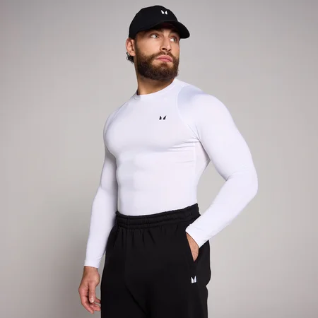 Camiseta interior de entrenamiento de manga larga para hombre de MP - Blanco