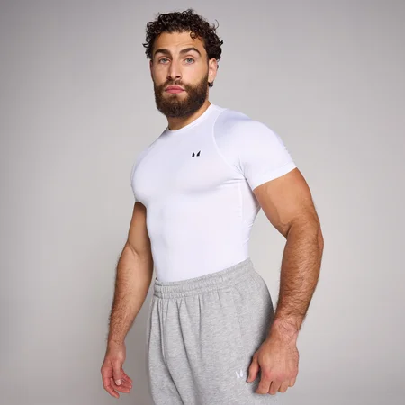 Camiseta interior de entrenamiento de manga corta para hombre de MP - Blanco