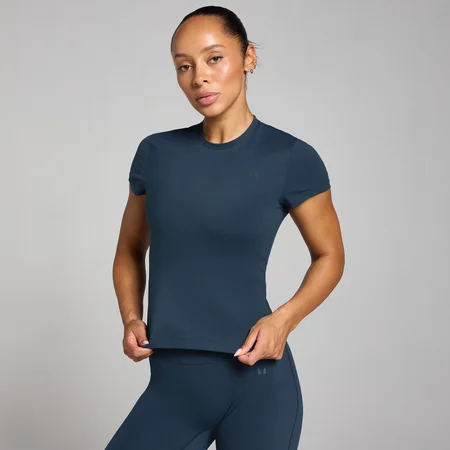 Camiseta de manga corta de corte ajustado Tempo para mujer de MP - Zafiro oscuro