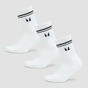 Calcetines de pilates de MP (paquete de 3 pares) - Blanco - Size UK 2-5